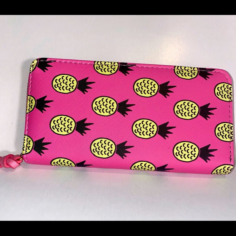 Pineapple Print Bubblegum Pink Wallet